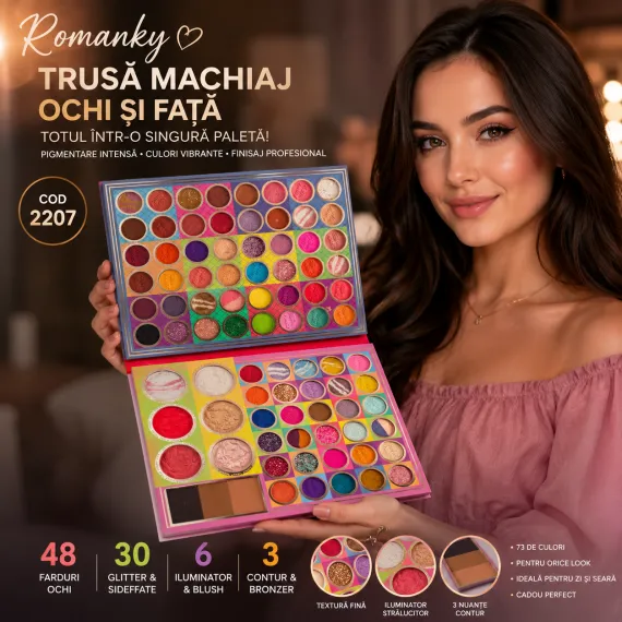 Trusă Machiaj Ochi și Față Romanky Cod 2207