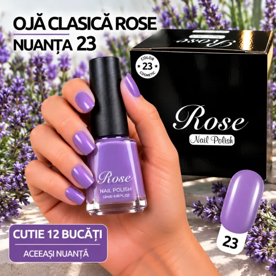 Ojă clasică - Rose Nail Polish, nuanța 23