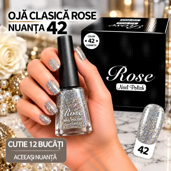 Ojă Clasică Rose - Nuanța 42 - Cutie 12 Bucăți