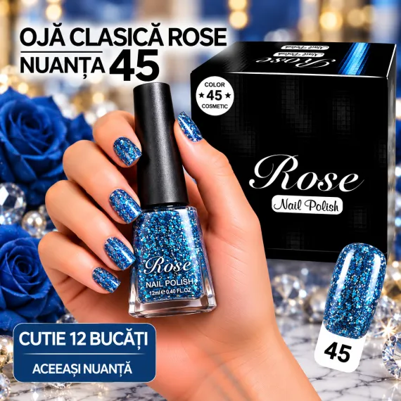 Ojă Clasică Rose - Nuanța 45 - Cutie 12 Bucăți