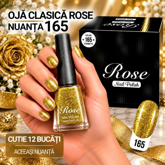 Ojă Clasică Rose 12 ml - Nuanța 165 - Cutie 12 Bucăți