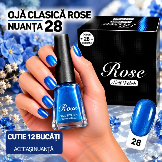 Ojă Clasică Rose 12 ml - Nuanța 28 - Cutie 12 Bucăți