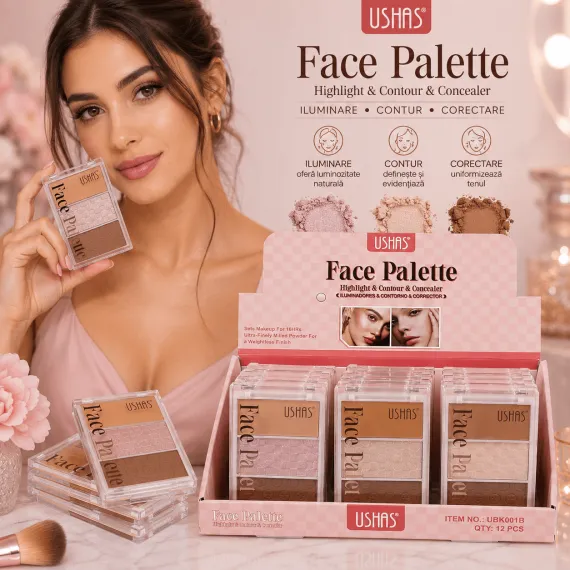 Paletă pentru Față USHAS 3 în 1 - UBK001B