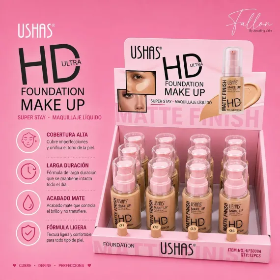 Fond de ten HD USHAS Matte Finish UFS008A acoperire mare