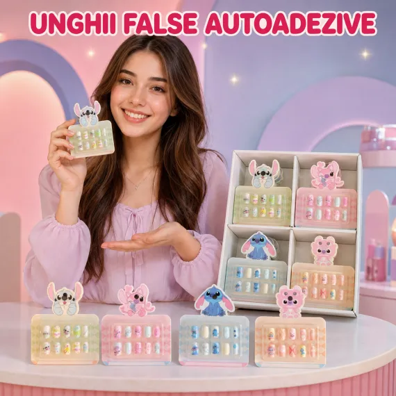 Unghii False Autoadezive pentru Copii - Modele Asortate