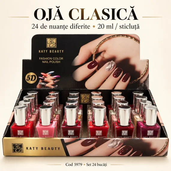 Ojă clasică 20 ml - set 24 de nuanțe - Cod 5979