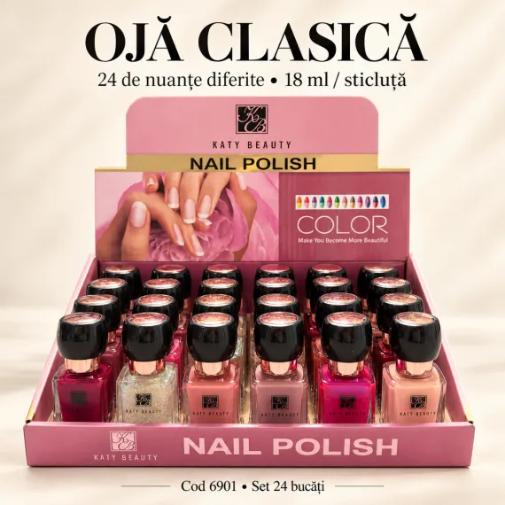 Ojă clasică 18 ml - set 24 de nuanțe - Cod 6901