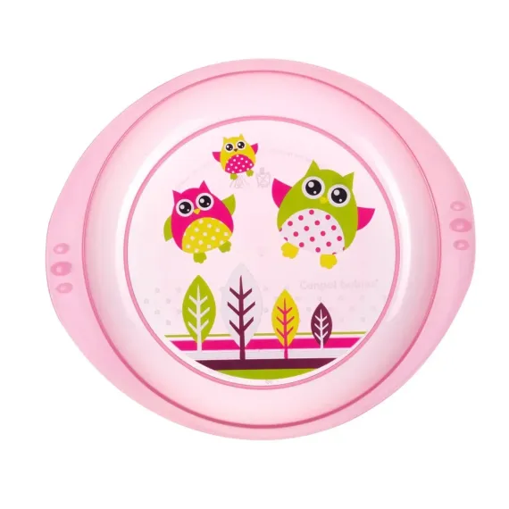 En-gros Farfurie „Bufniță”, Canpol babies, fără BPA, roz - vânzare en-gros pentru revânzare