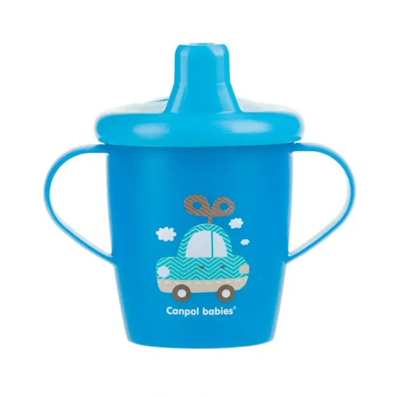 En-gros Căniță anti-vărsare Haberman „Toys” 250 ml + linguriță flexibilă, 9 luni +, albastru - vânzare en-gros pentru revânzare