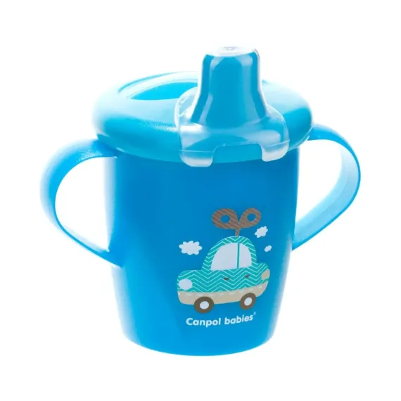 En-gros Căniță anti-vărsare Haberman „Toys” 250 ml + linguriță flexibilă, 9 luni +, albastru - vânzare en-gros pentru revânzare