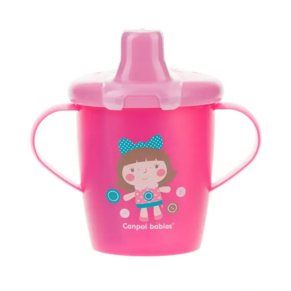 En-gros Căniță anti-vărsare Haberman „Toys” 250 ml + linguriță flexibilă, 9 luni +, roz - vânzare en-gros pentru revânzare