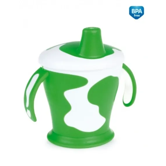 En-gros Căniță anti-vărsare Haberman „Little cow” 250 ml + linguriță flexibilă, 9 luni +, gri - vânzare en-gros pentru revânzare