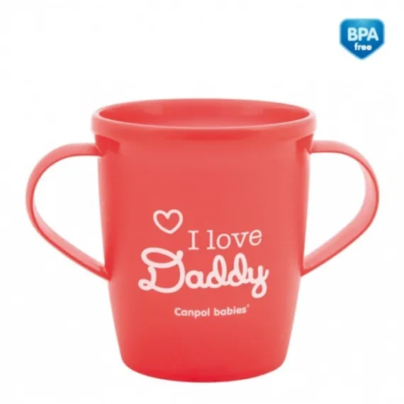 En-gros Căniță „I love Daddy”, Canpol babies, fără BPA, 250 ml, roșu - vânzare en-gros pentru revânzare