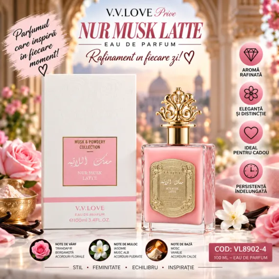 Parfum Oriental Feminin Nur Musk Latte V.V.LOVE Prive 100 ml VL8902-4