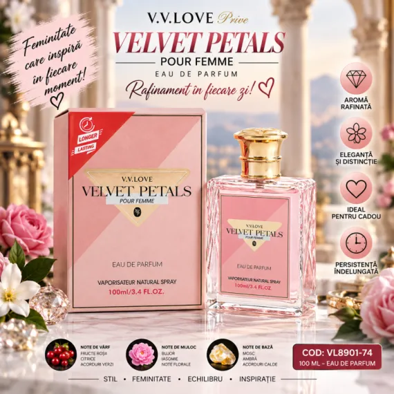 Parfum Feminin Velvet Petals Pour Femme V.V.LOVE Prive 100 ml VL8901-74