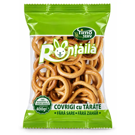 Covrigi cu Tărâțe RONȚĂILĂ Fără Sare și Fără Zahăr 400 g