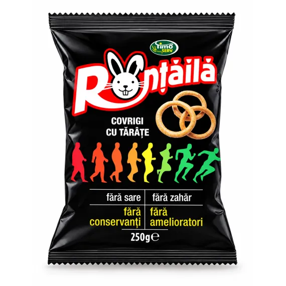 Covrigi dietetici cu tărâțe Ronțăilă fără sare și fără zahăr 250 g