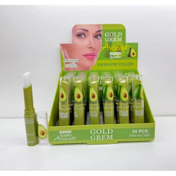 En-gros Strugurel de buze hidratant cu avocado Gold Grem 3387 - Set 24 bucăți - vânzare en-gros pentru revânzare