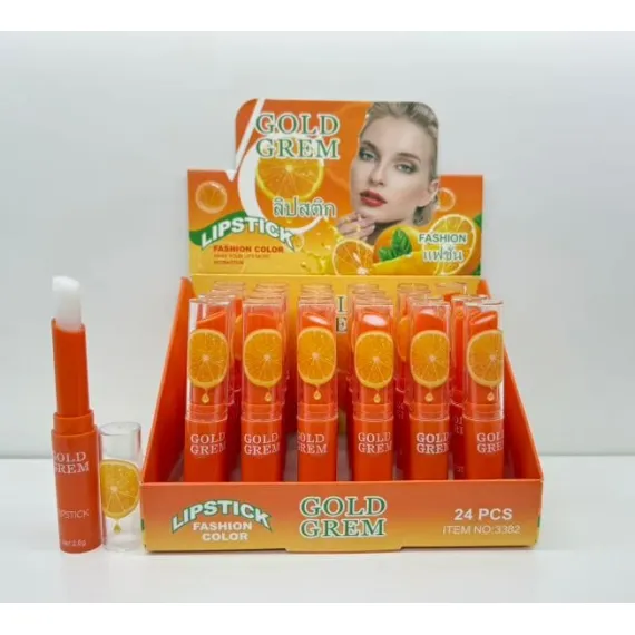 En-gros Strugurel de Buze cu Aromă de Portocală Gold Grem 3382 - Set 24 Bucăți - vânzare en-gros pentru revânzare