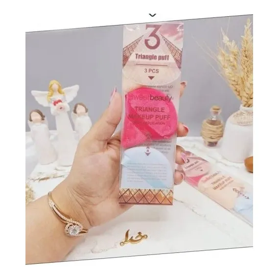 En-gros Bureței de Pudră Triunghiulari Powder Puff Kiss Lovely - Set 3 Bucăți - vânzare en-gros pentru revânzare