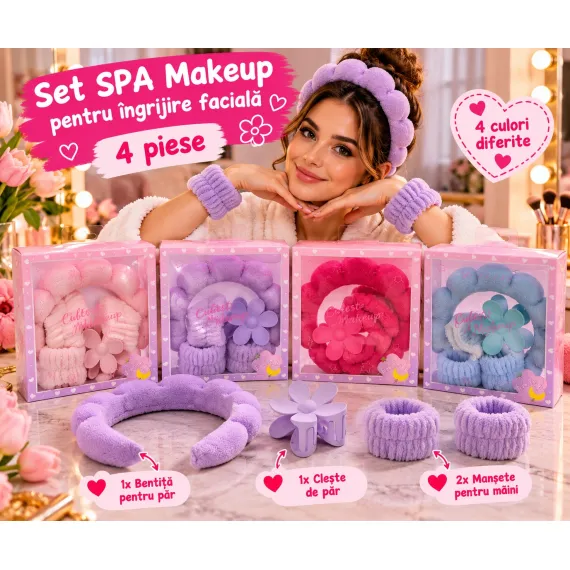 Set SPA Makeup pentru Îngrijire Facială - 4 Piese