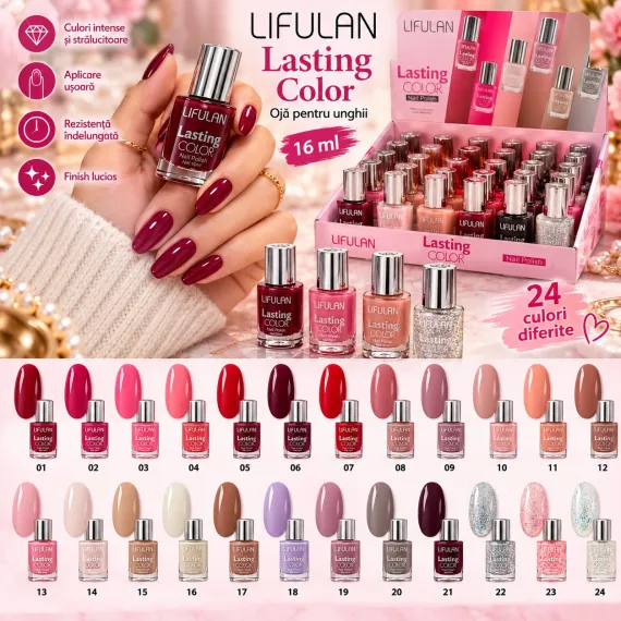 En-gros Set Ojă Clasică LIFULAN 6931 Lasting Color 16 ml - 24 Culori - vânzare en-gros pentru revânzare