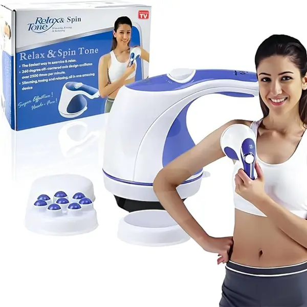 Aparat de masaj Relax & Tone cu capete interschimbabile pentru slăbit și tonifiere