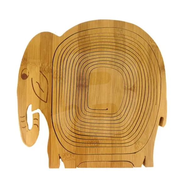 Coș pliabil pentru fructe din bambus model elefant