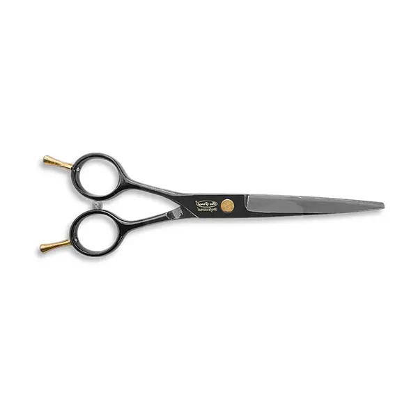 Foarfecă de tuns neagră DGZ 6.5" cu detalii aurii
