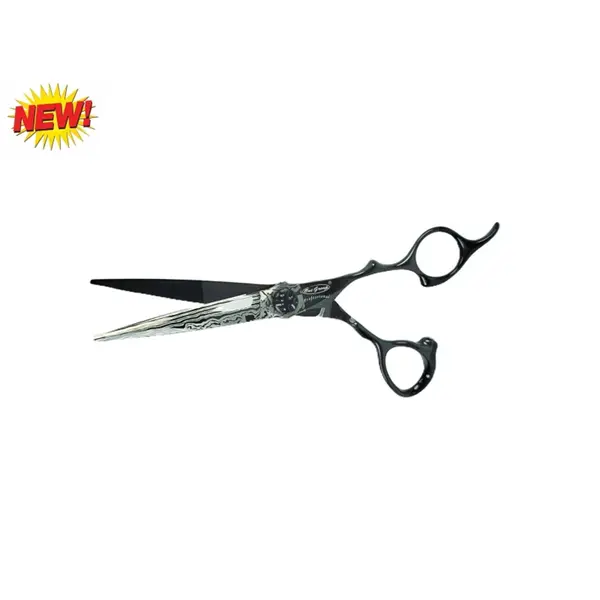 Foarfecă de tuns tip dragon neagră, cu lame ultra-ascuțite și mânere ergonomice pentru tăiere precisă