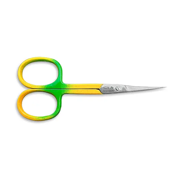 Forfecuță cuticule din inox cu mâner degrade verde-galben