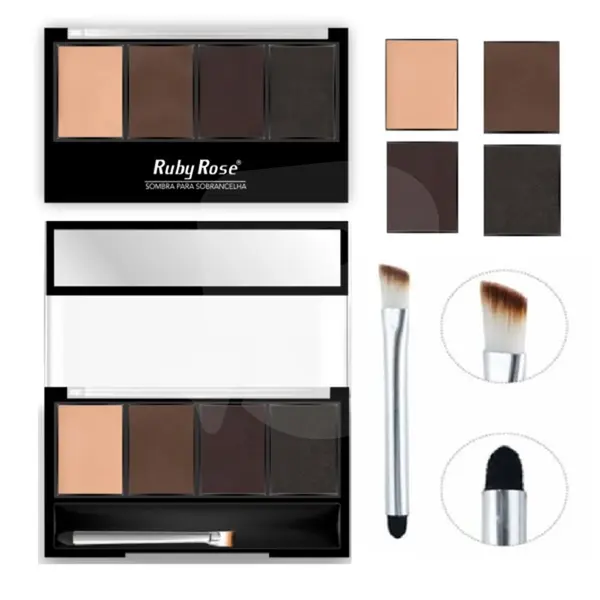 Paletă sprâncene Ruby Rose 4 culori – nuanțe naturale