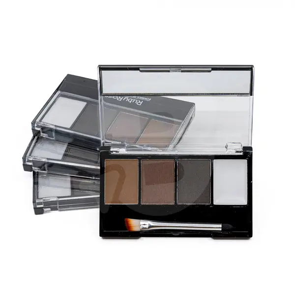 Fard de sprâncene Ruby Rose – kit 4 nuanțe cu pensulă