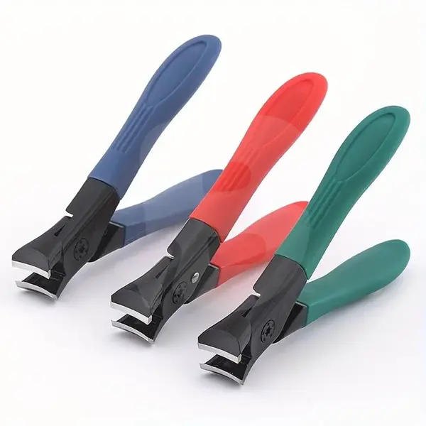 Unghieră tip clește cu lame din inox și mânere colorate ergonomice