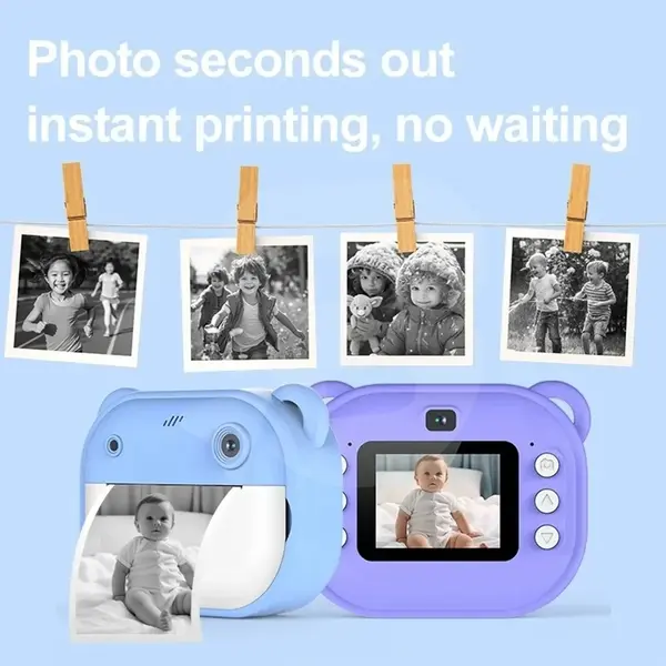 Aparat foto copii cu imprimare instant fără cerneală