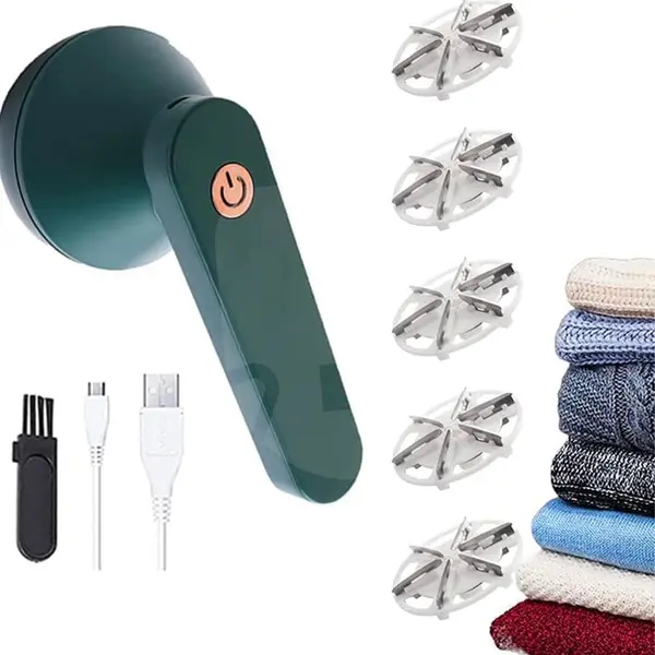 Aparat electric pentru îndepărtarea scamelor cu lame interschimbabile și cablu USB