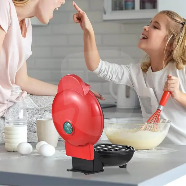 Mini aparat de vafe cu indicator LED