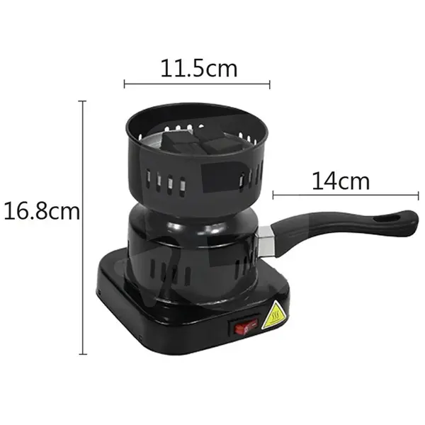 Dimensiuni aprinzător electric pentru cărbuni narghilea