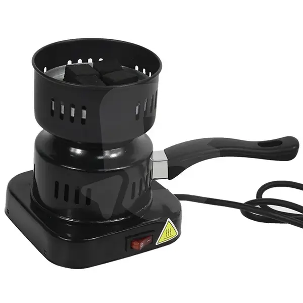 Aprinzător electric pentru cărbuni narghilea 1000W, tip ibric, capacitate 8 cărbuni, control temperatură, protecție termică