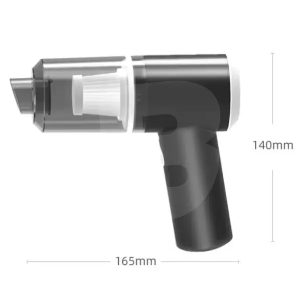 Dimensiuni aspirator auto portabil cu încărcare USB