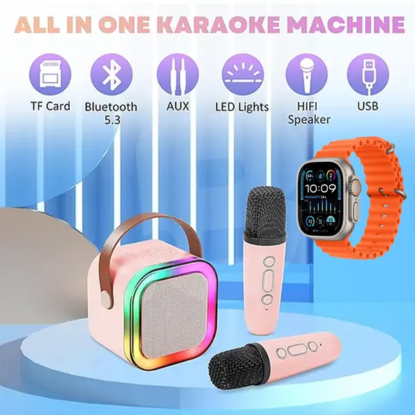 Set Smart 7 in 1 K12 smartwatch si karaoke