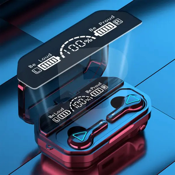 Cutie de încărcare pentru căști wireless TWS cu afișaj LED nivel baterie