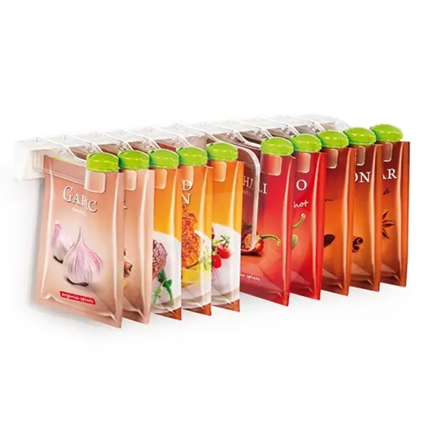 Set cleme cu orificii pentru plicuri de condimente cu suport