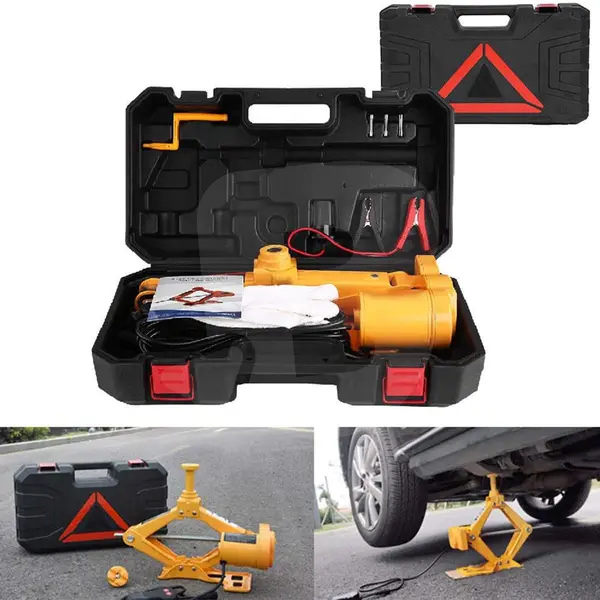 Cric hidraulic electric auto cu geantă de transport