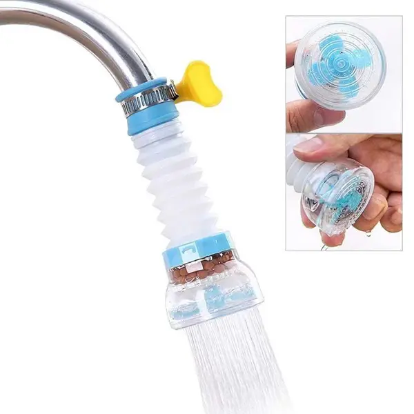 Extensie flexibilă pentru robinet chiuvetă utilizată în poziții multiple pentru spălare eficientă