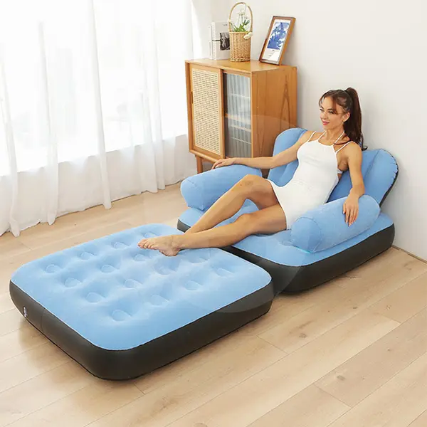 Fotoliu gonflabil catifelat utilizare interior