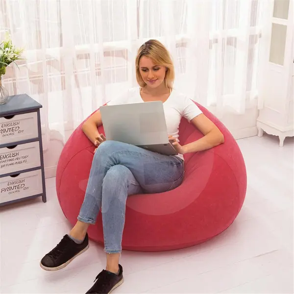 Fotoliu gonflabil tip puf pentru relaxare zilnică