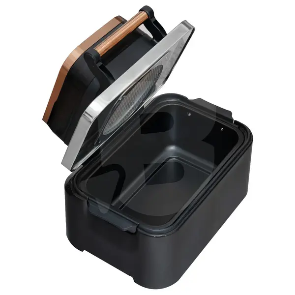 Vedere laterală friteuză cu aer cald 12L