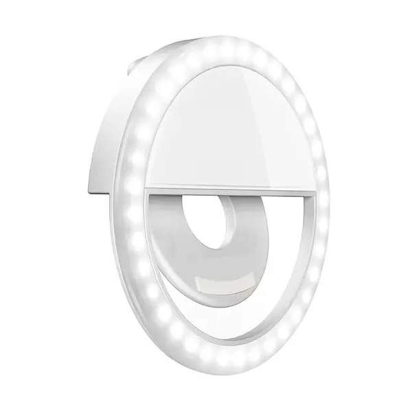 Ring Light LED pentru selfie-uri cu 36 LED-uri, fixare pe telefon și alimentare USB