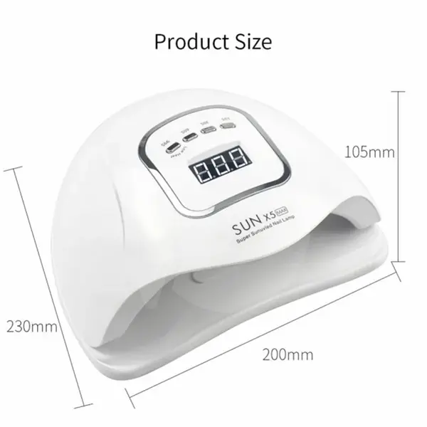 Dimensiuni lampă UV LED unghii SUN X5 MAX